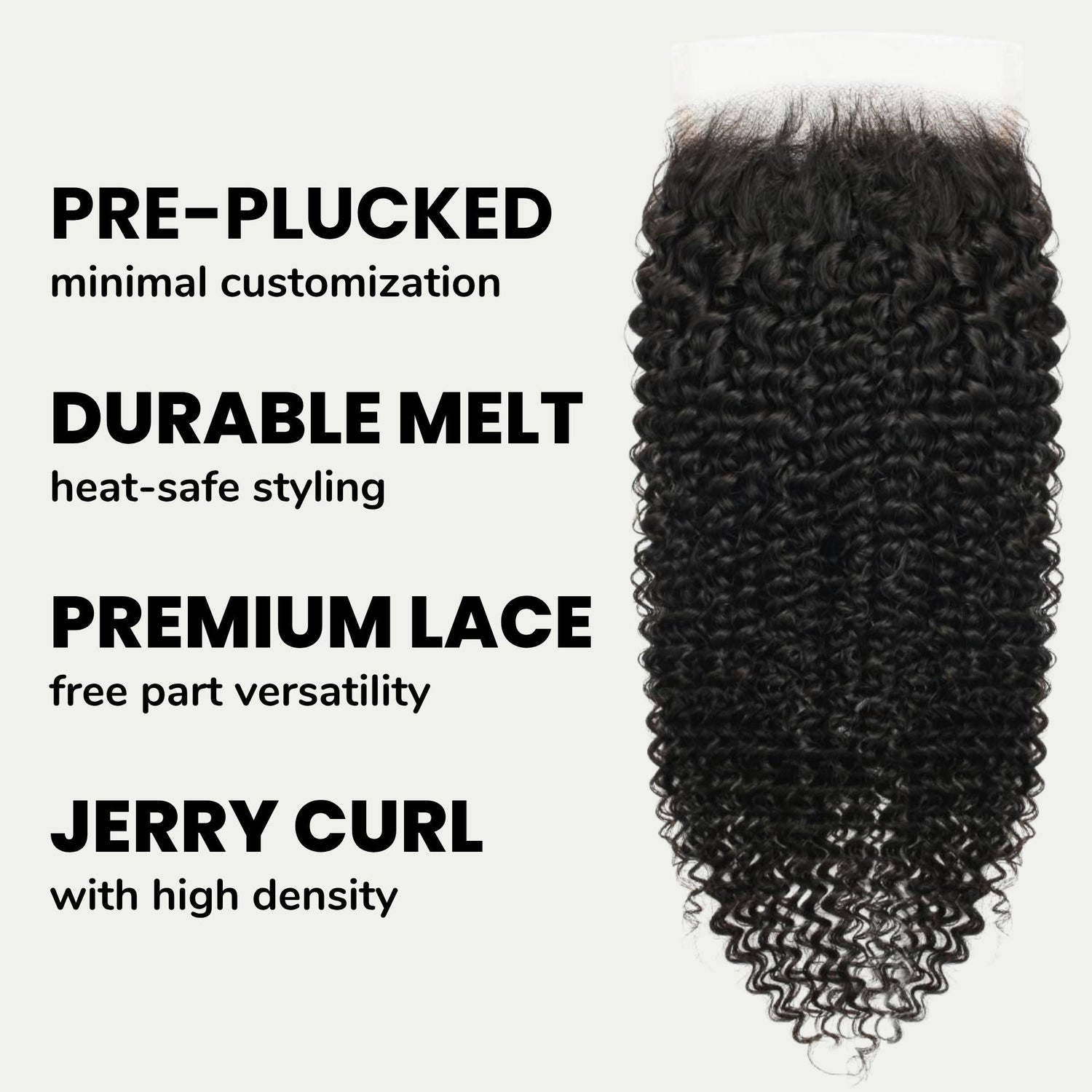 Jerry Curl 5x5 HD Lace Human Hair Closure