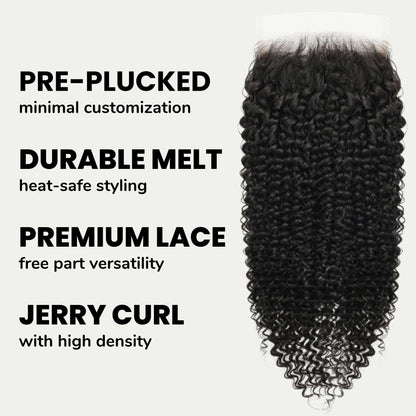 Jerry Curl 5x5 HD Lace Human Hair Closure