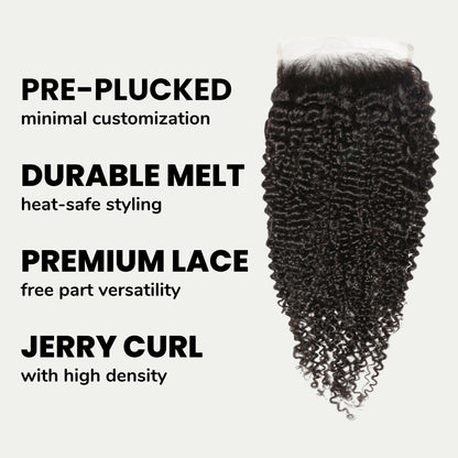 Jerry Curl 6x6 HD Lace Human Hair Closure