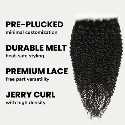 Jerry Curl 7x7 HD Lace Human Hair Closure