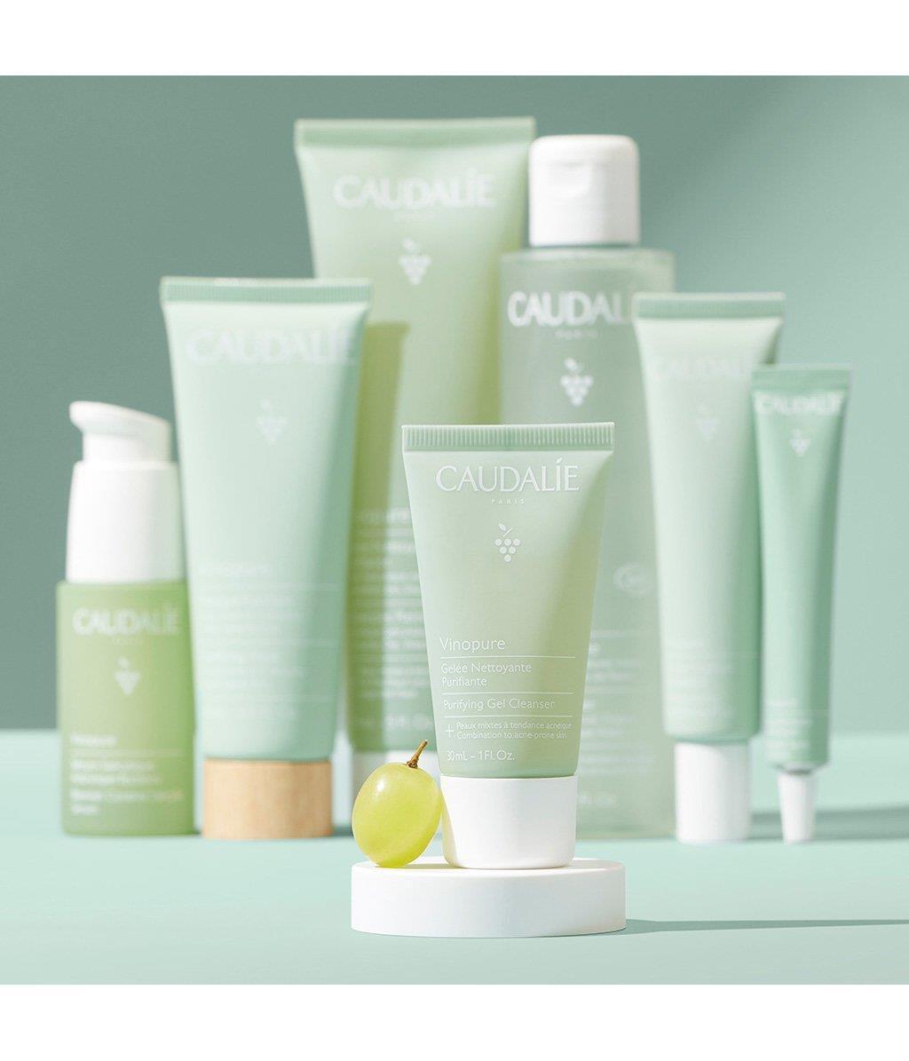 Caudalie Vinopure Purifying Cleansing Gel - Natural Acne Treatment &amp; Antioxidant Skincare
