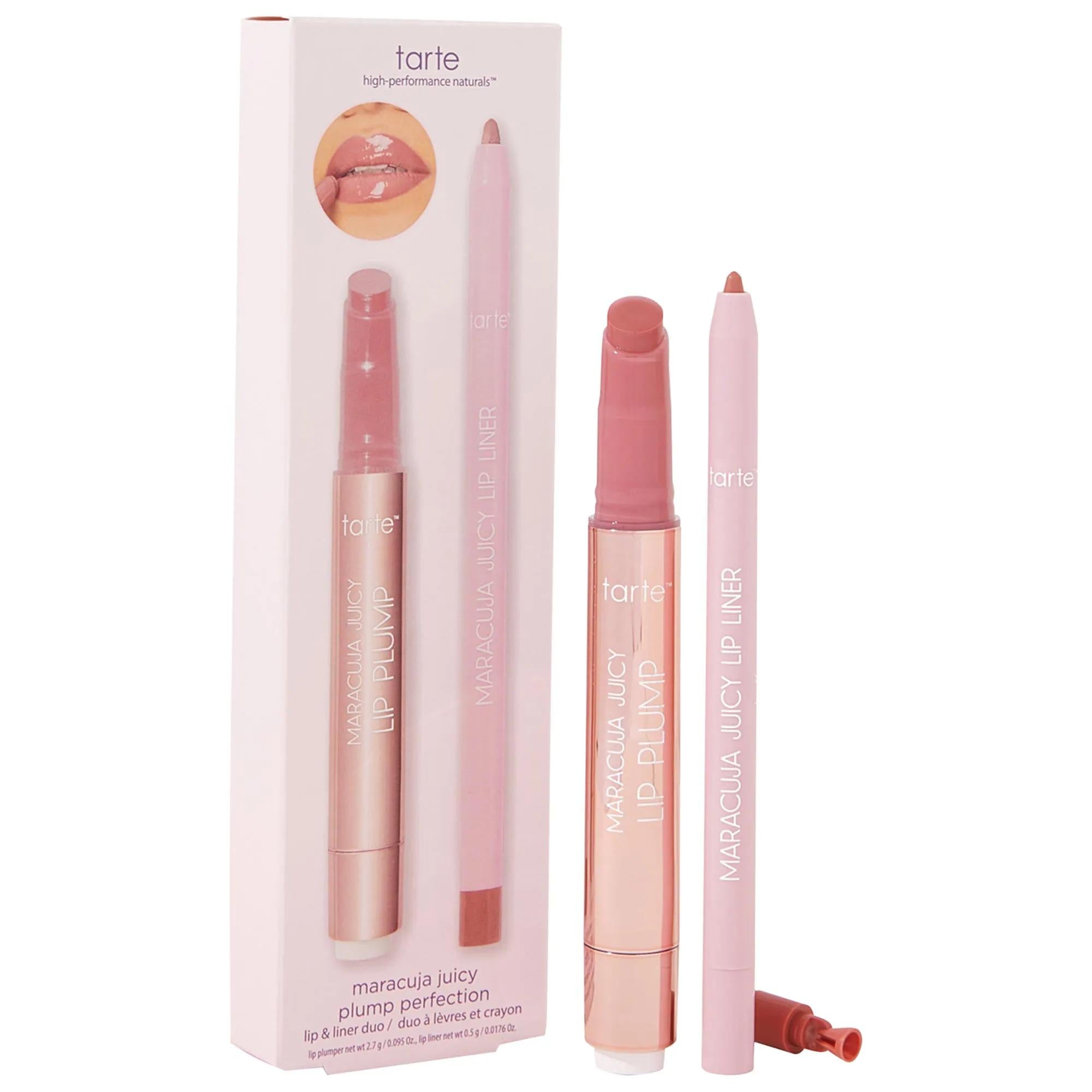 Tarte Maracuja Juicy Plump Perfection Lip &amp; Liner Duo: Hydrating, Plumping, Cruelty-Free Lip Makeup Set