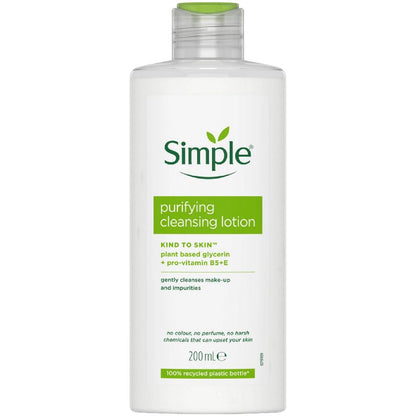 Simple Kind to Skin Purifying Cleansing Lotion for Clear Skin 200 ml