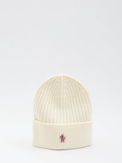 MONCLER GRENOBLE Knit Beanie with Logo Patch - One Size