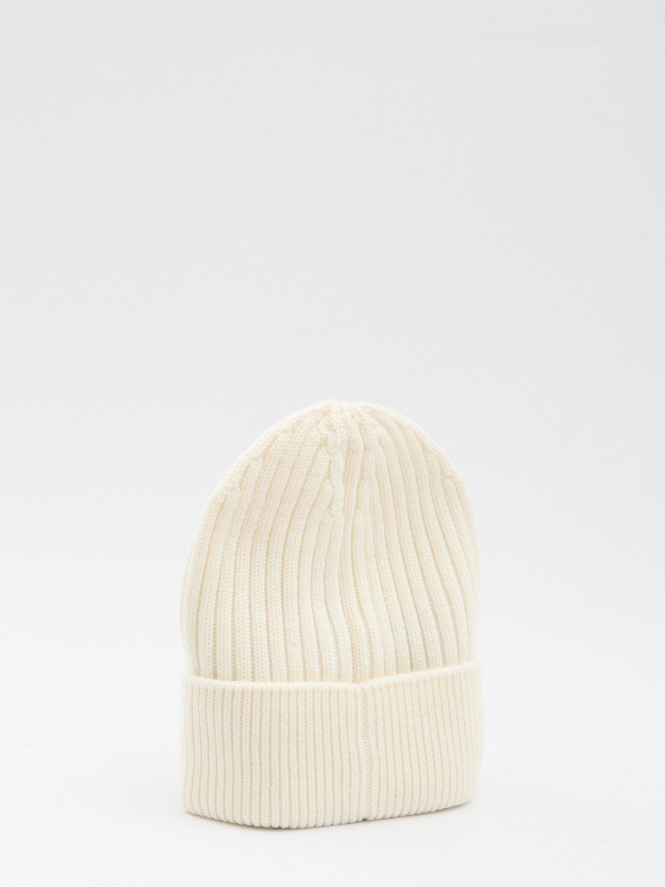 MONCLER GRENOBLE Knit Beanie with Logo Patch - One Size