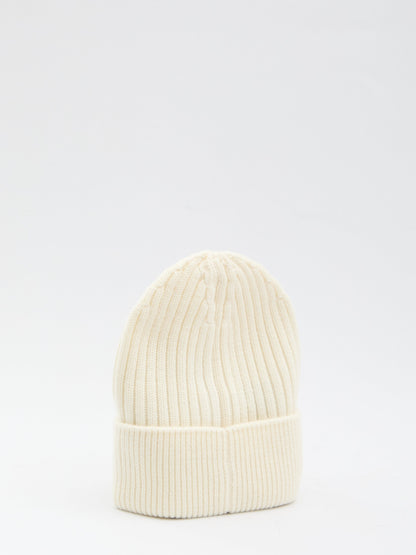 MONCLER GRENOBLE Knit Beanie with Logo Patch - One Size
