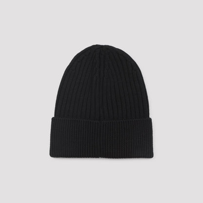 MONCLER Rib Knit Wool Beanie for Men