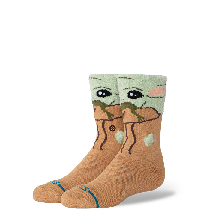 Stance X Star Wars Kids Poly Fuzzy Crew Socks - Grogu Hungry