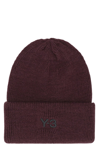 Y-3 Knit Hat with Logo