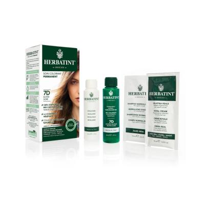 Herbatint 7D Golden Blonde Hair Dye: Natural, Plant-Based Color for Sensitive Scalp | Ammonia &amp; Paraben-Free Herbal Hair Coloring