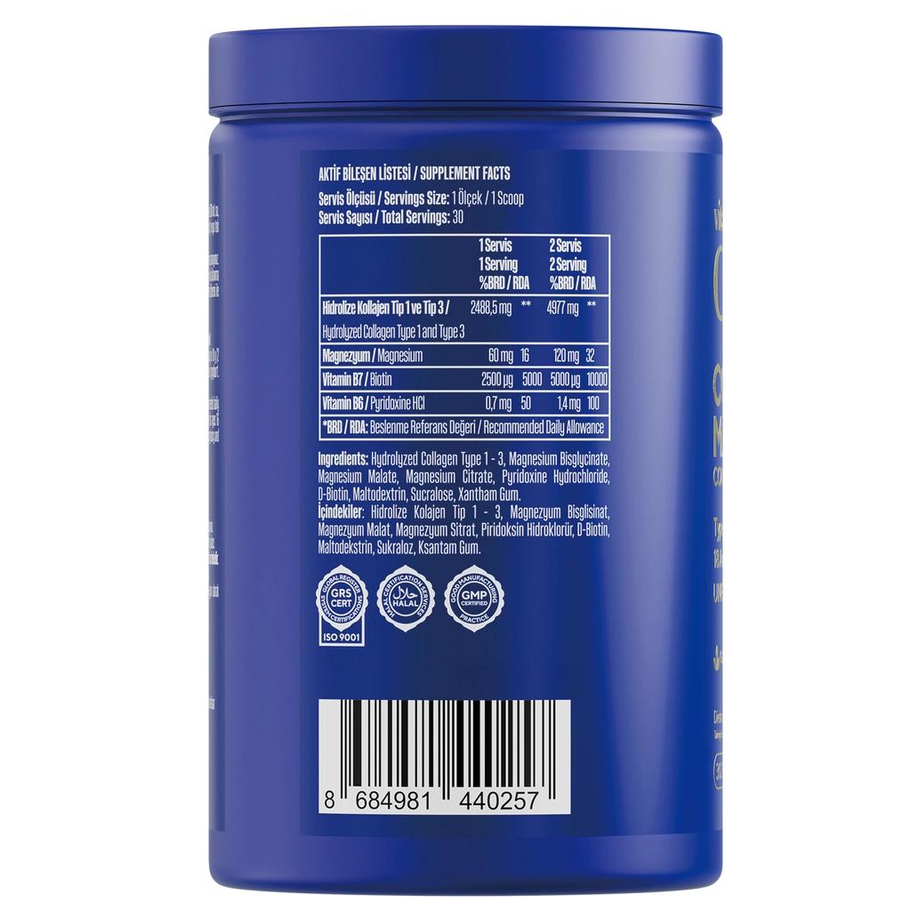 Vita Ceel Collagen Type I &amp; III &amp; Magnesium Complex - 30 Tablets