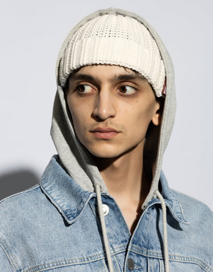 DSQUARED2 Logo Tag Knit Wool Beanie for Men