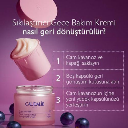 Caudalie Caudalie Resveratrol Lift Night Cream Refill 50ml - Anti-aging Luxury Skincare