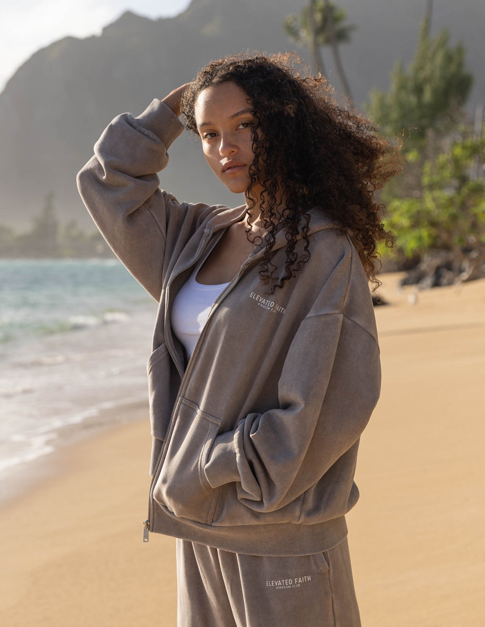 Kingdom Club Brown Full-Zip Hoodie