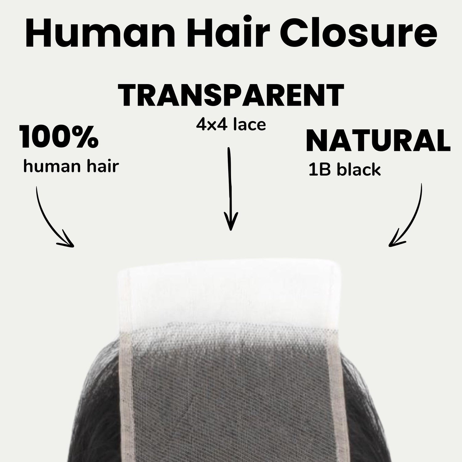 Kinky Curly 4x4 Transparent Lace Human Hair Closure