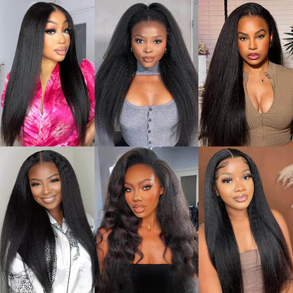 Kinky Straight Brazilian Virgin Hair Bundles Natural Texture &amp; Seamless Blend Natural Color 14-30 Inch - Stariahair