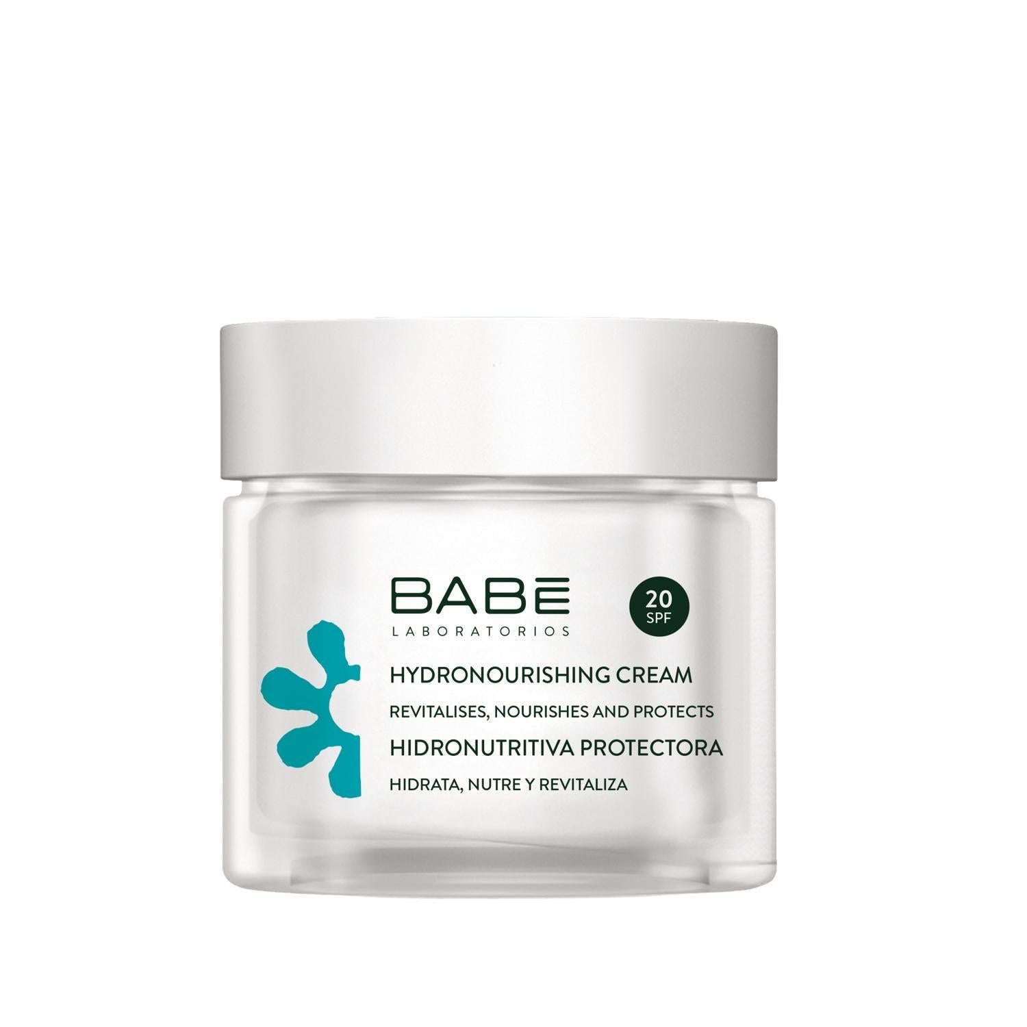 Babe Hydronourishing SPF 20 Moisturizing Cream: Daily Facial Moisturizer for Dry Skin, Sun Protection, Hydration &amp; Nourishment (50ml)
