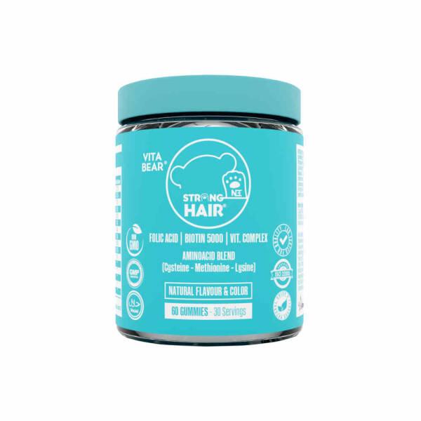 Vita Bear Biotin Gummy for Hair Growth - 60 Count, Supports Hair, Nail &amp; Eyelash Health