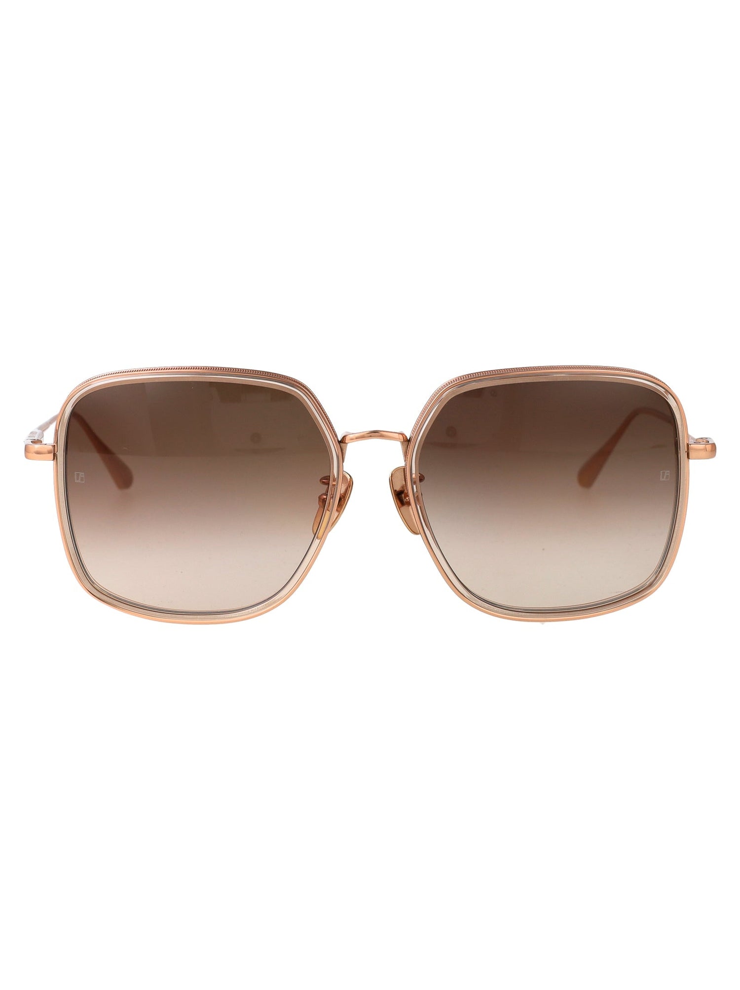 LINDA FARROW Elegant Acetate and Metal Sunglasses for Women - FW25 Collection