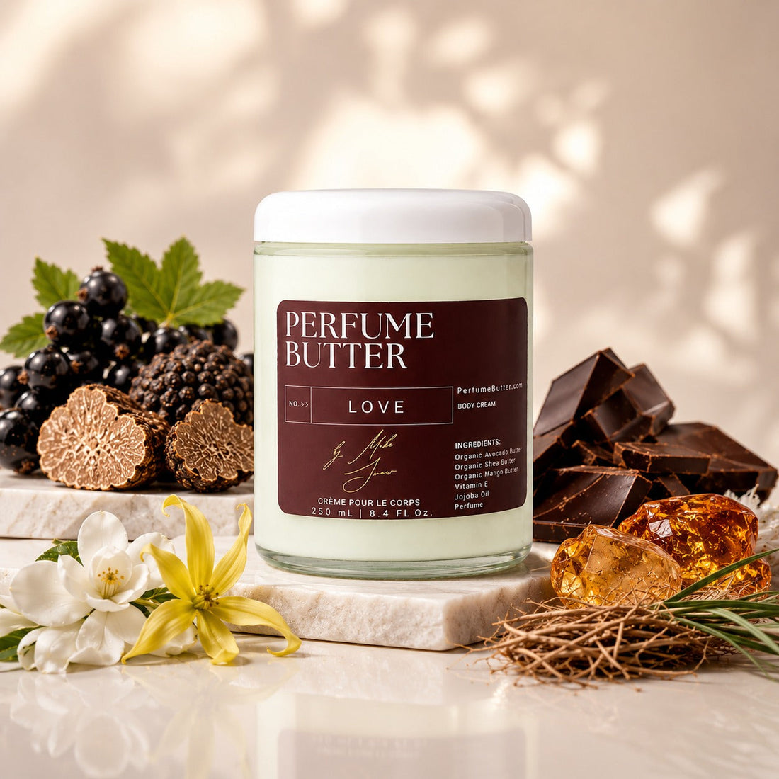 LOVE – The Luxury Body Butter Perfume | Seductive Sweet Floral &amp; Warm Chocolate Scent | Elegant Fragrance for Women &amp; Men
