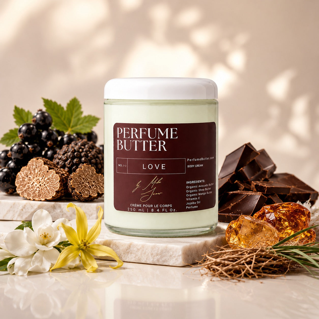 LOVE – The Luxury Body Butter Perfume | Seductive Sweet Floral &amp; Warm Chocolate Scent | Elegant Fragrance for Women &amp; Men