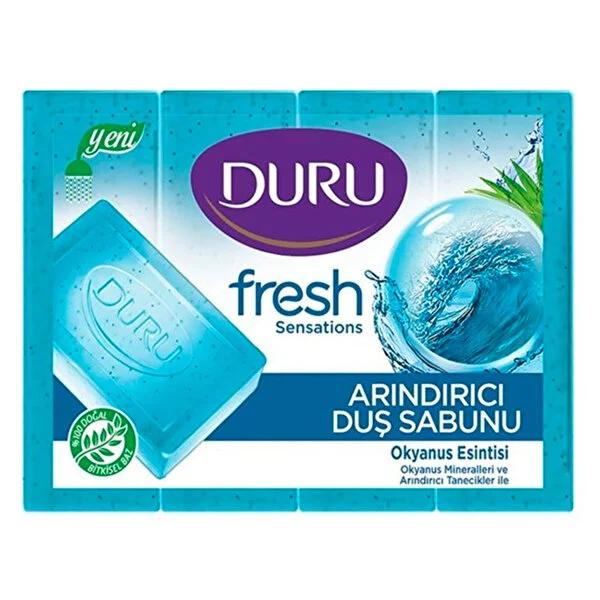 Duru Ocean Breeze Solid Soap - 4 Pack, Natural Ingredients, Refreshing Scent for Daily Hygiene
