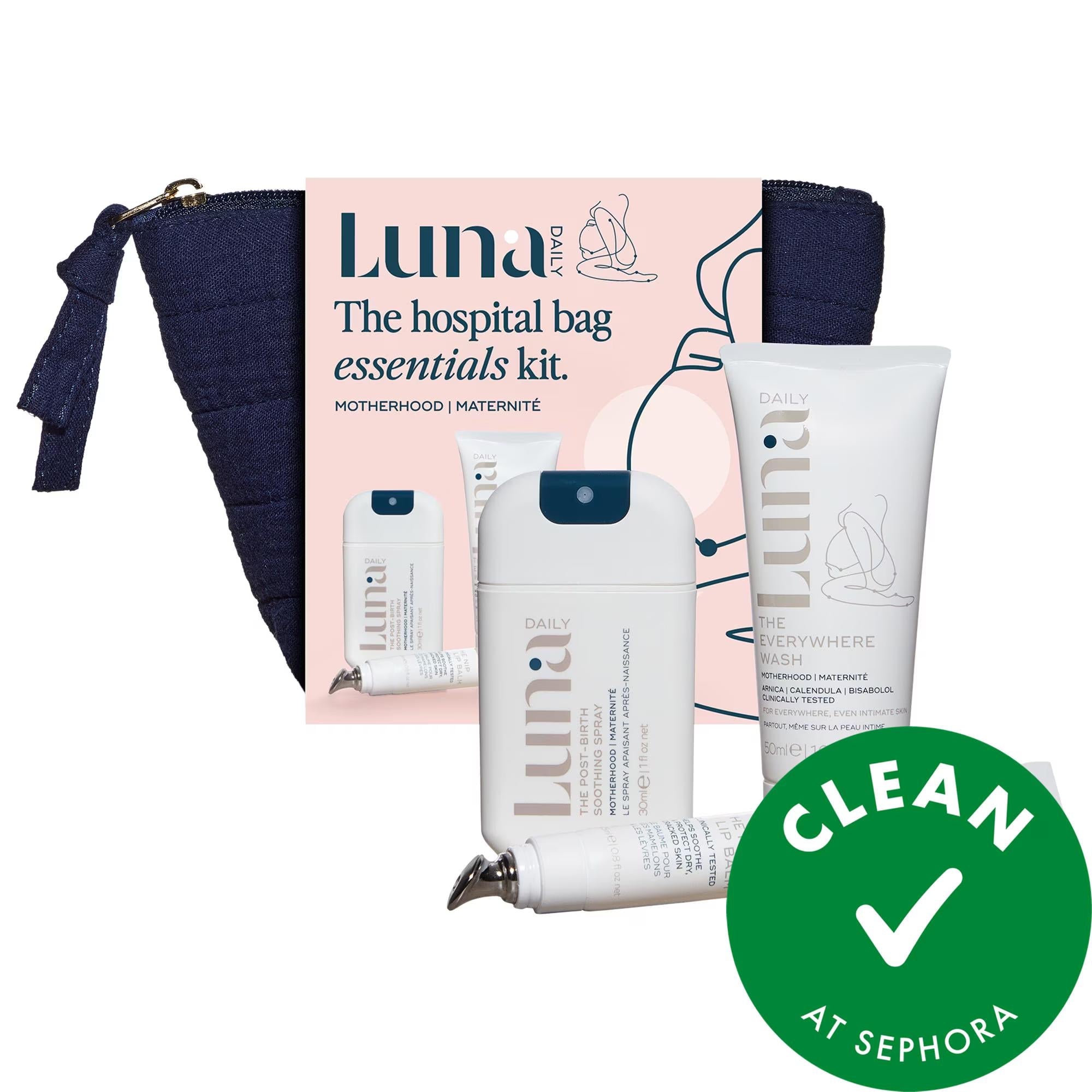 The Hospital Bag Essentials Kit - Postpartum Care Kit for New Mothers with Natural &amp; Cruelty-Free Products
