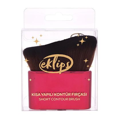 Eklips Contour Brush: Short Angled Makeup Brush for Flawless Face Sculpting - Achieve Natural, Smooth Definition Effortlessly