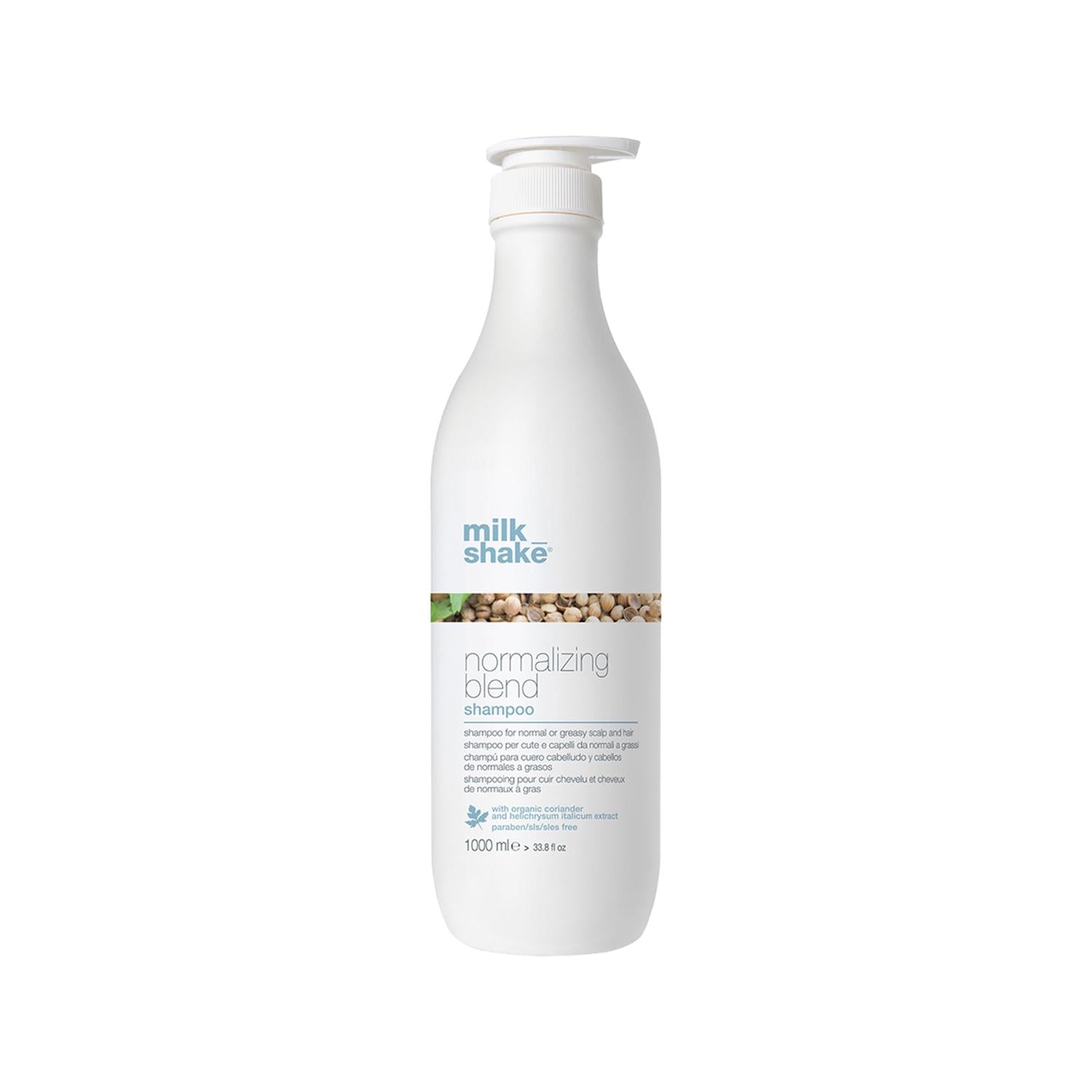 milk_shake Normalizing Blend Shampoo for Oily Hair &amp; Scalp - 1000ml, Regulates Oil Production &amp; Cleanses
