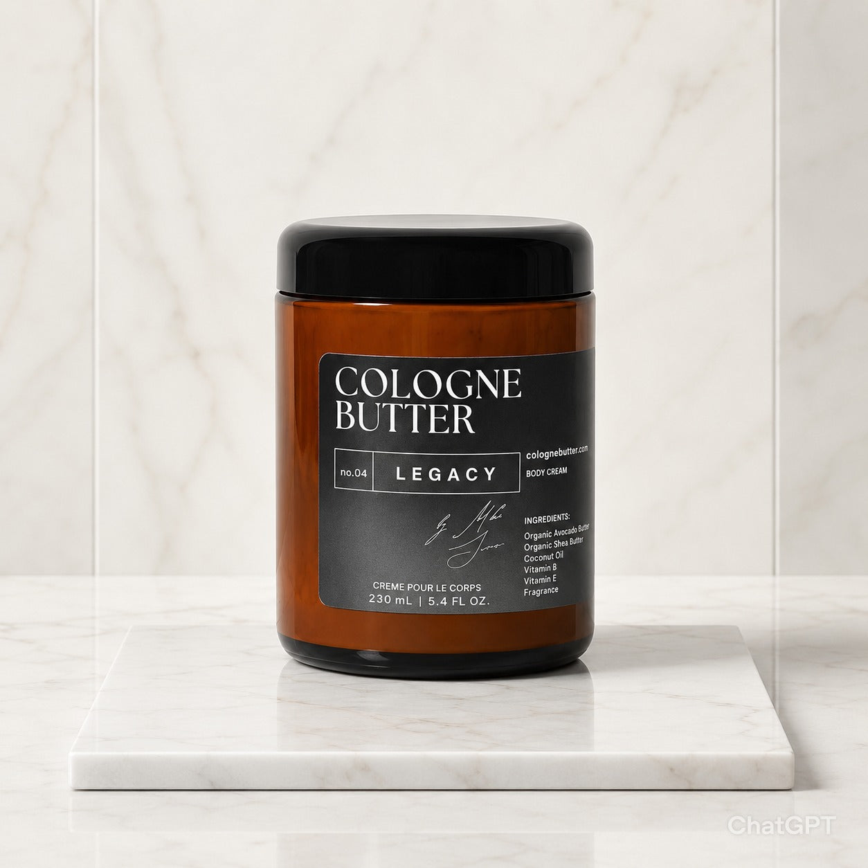 LEGACY – Luxury Fragrance Body Butter | Black Leather, Amber &amp; Rose Cologne Scent Moisturizing Skin Butter | Cologne Butter