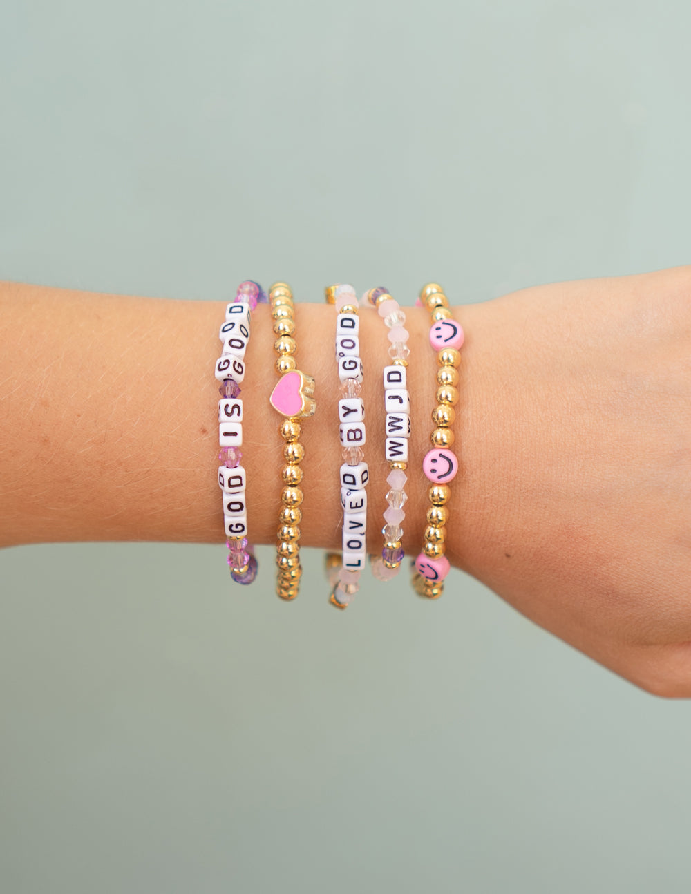 God is Good Letter Bracelet