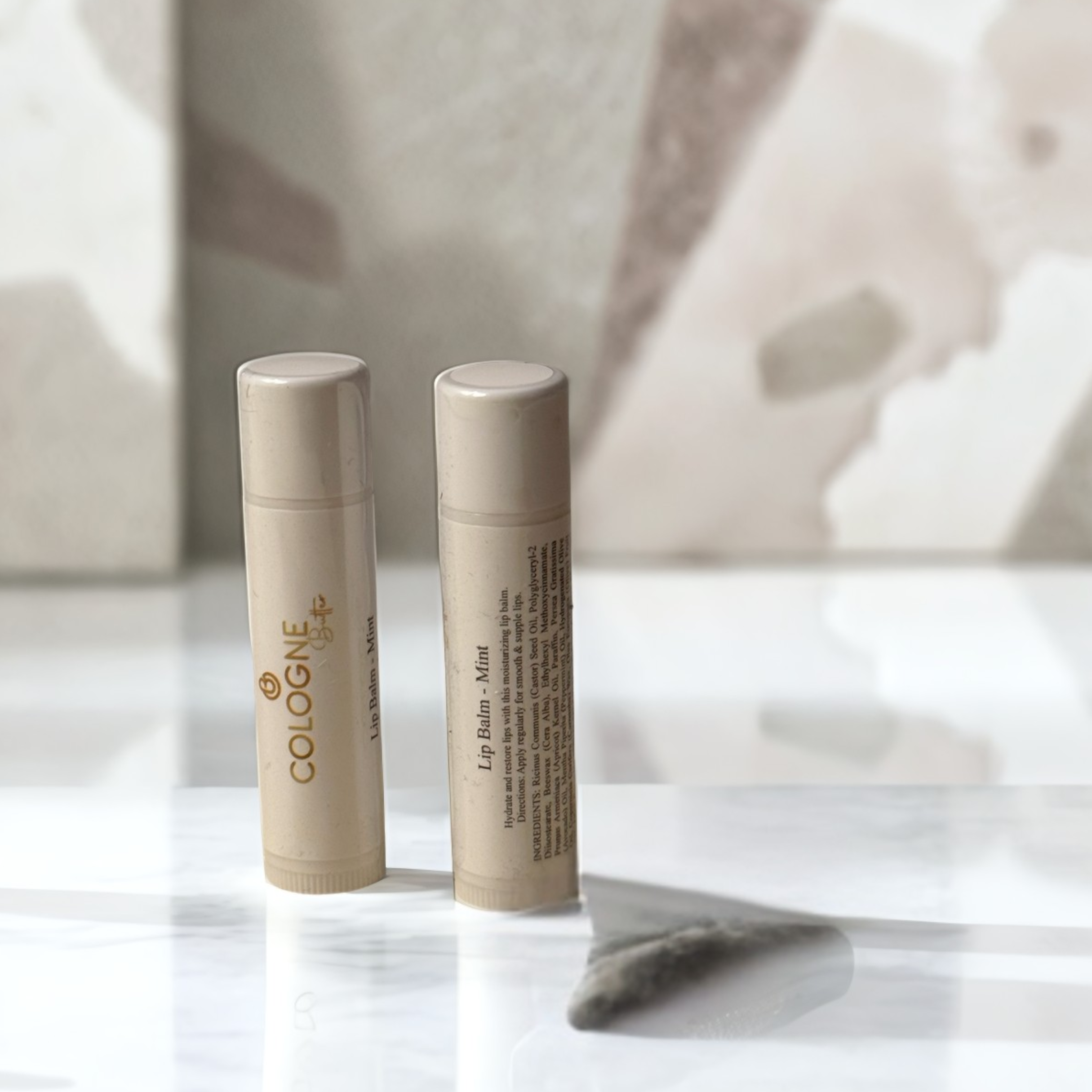 Hydrating Lip Balm – Vanilla &amp; Mint | Moisturizing Lip Care with Castor, Avocado &amp; Olive Oils | Repair Dry Chapped Lips | Smooth &amp; Nourishing Lip Balm