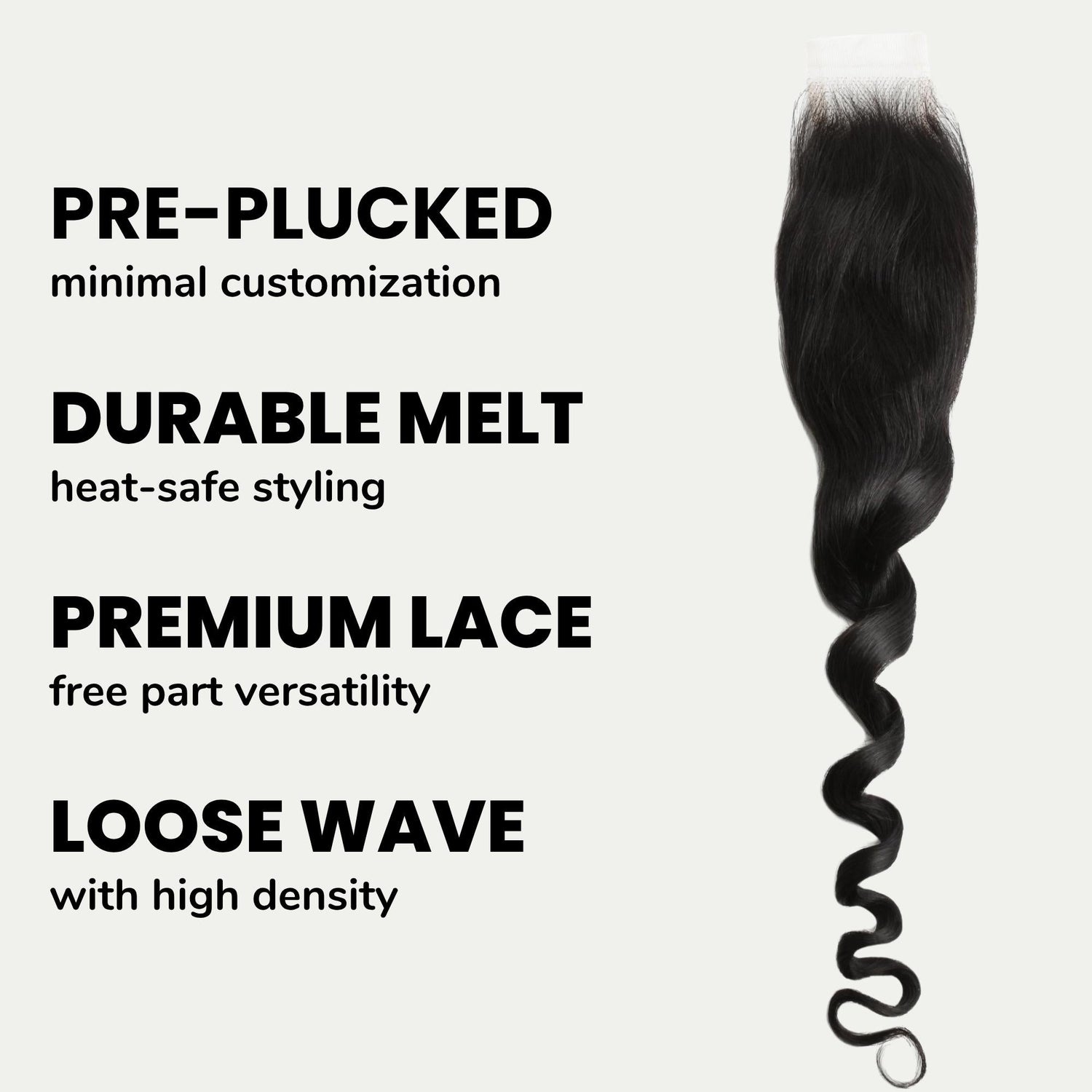 Loose Wave 2x6 HD Lace Human Hair Closure