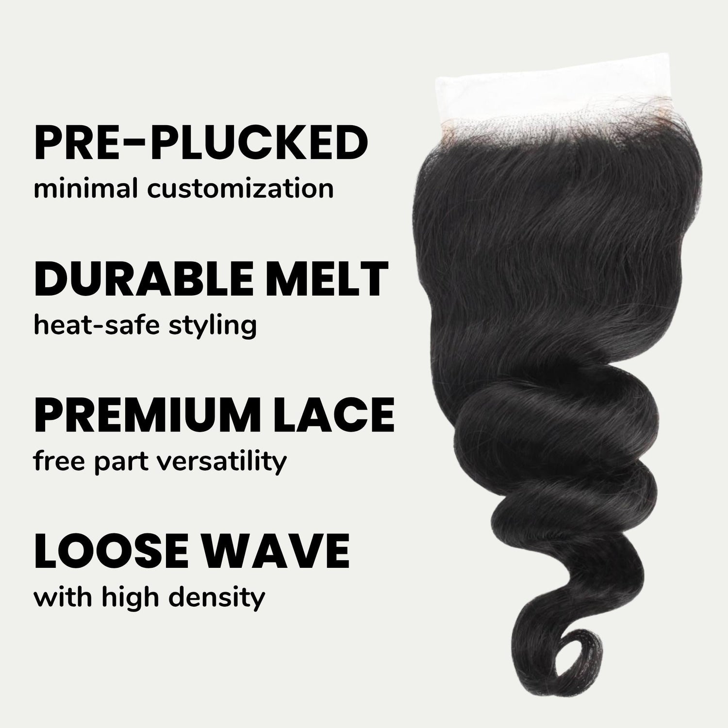 Loose Wave 5x5 HD Lace Human Hair Closure