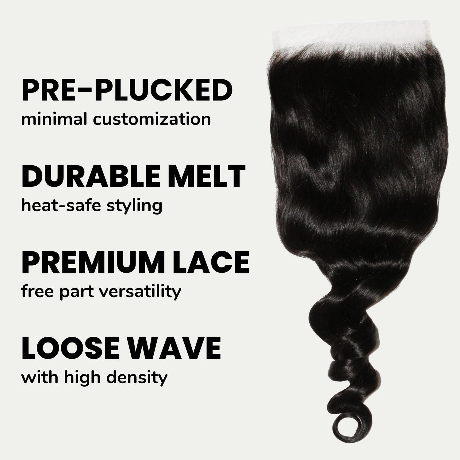 Loose Wave 6x6 HD Lace Human Hair Closure