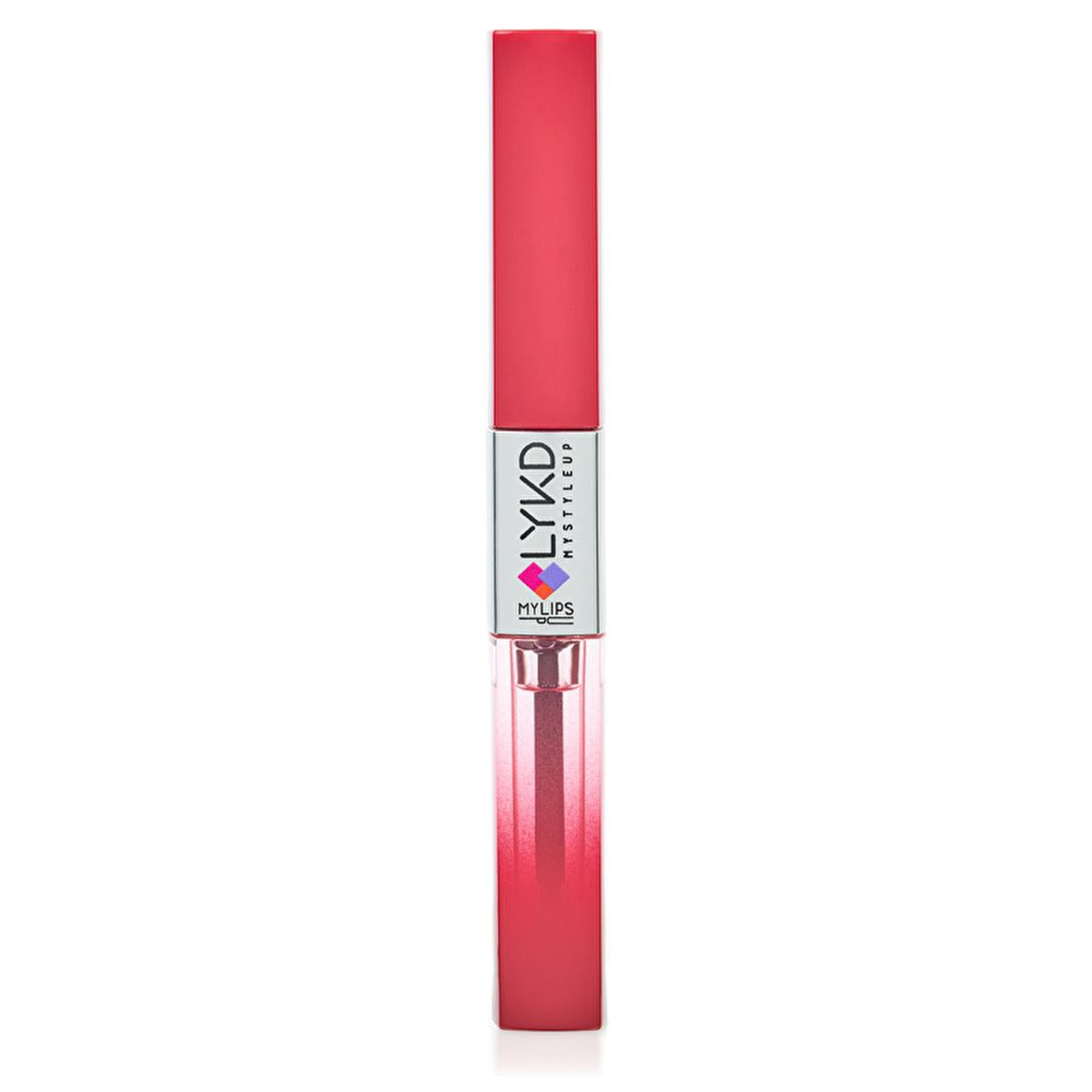 LYKD Double Sided Lipstick &amp; Gloss: Long Lasting, Highly Pigmented Raspberry Lip Color &amp; Non-Sticky Shine