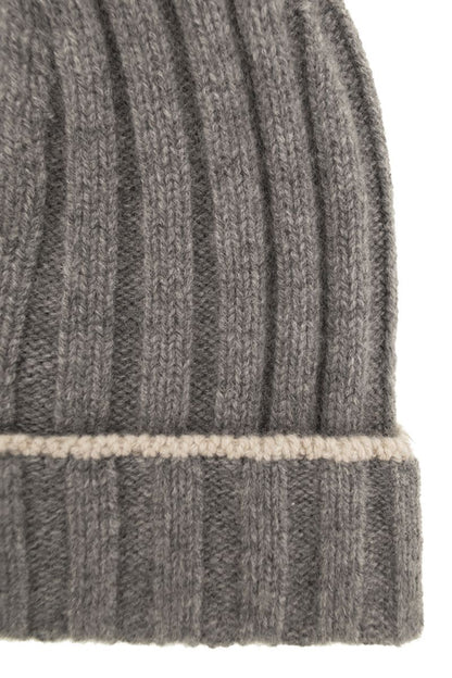 BRUNELLO CUCINELLI English Rib Cashmere Knit Beanie
