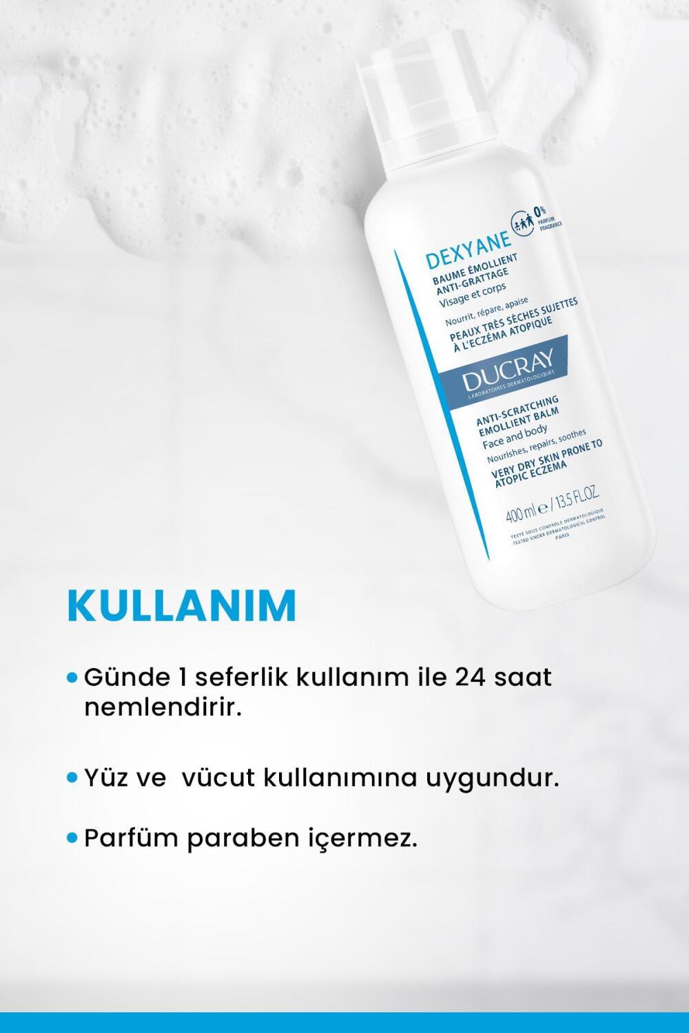 Ducray Dexyane Balm - Moisturizing Relief for Dry Skin (400ml) - Non-Greasy &amp; Nourishing