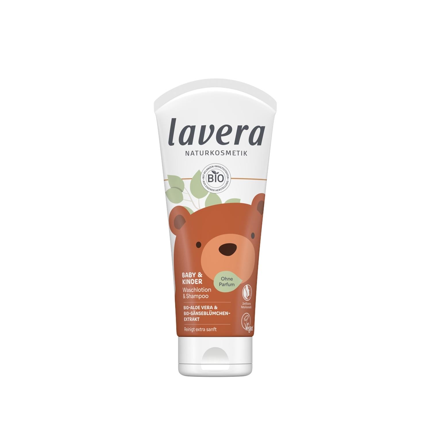 Lavera Baby Kinder: Gentle &amp; Natural 2-in-1 Baby Wash &amp; Shampoo - Organic Cleanser for Sensitive Skin, 200 ml