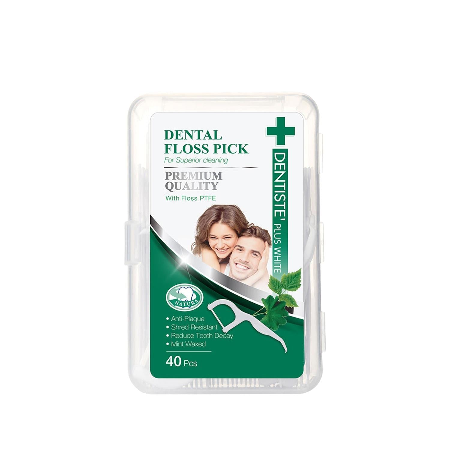 Dentiste Dental Floss with Picks - 40 Count Pack for Effective Interdental Cleaning &amp; Oral Hygiene