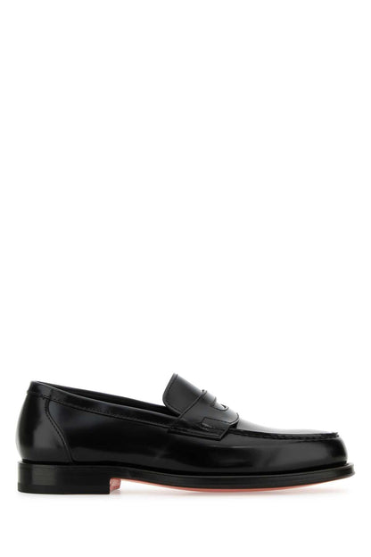 SANTONI Classic Leather Loafers for Men