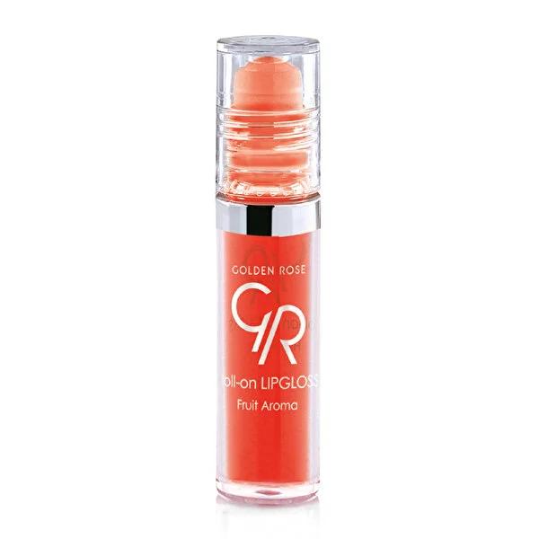 Golden Rose Roll On Orange Lip Gloss: Shiny, Flavored, &amp; Moisturizing Lip Care for Hydrated, Glossy Lips