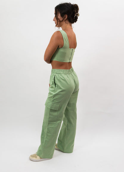 Baevely Bustier Corset Top - Green