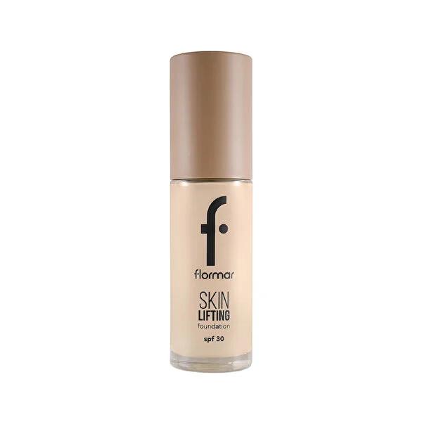 Flormar Anti-Aging Foundation Makeup with SPF 30, Natural Finish, Creamy Texture - 030 Soft Ivory