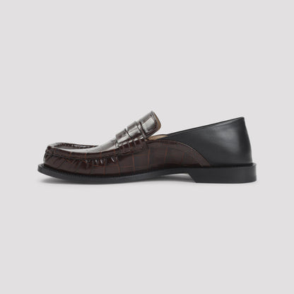 LOEWE Campo Flap Back Calfskin Loafers for Men