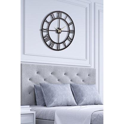 Muyika 50x50cm Modern Metal Wall Clock - Silent Sweep Mechanism, Decorative Home Accent
