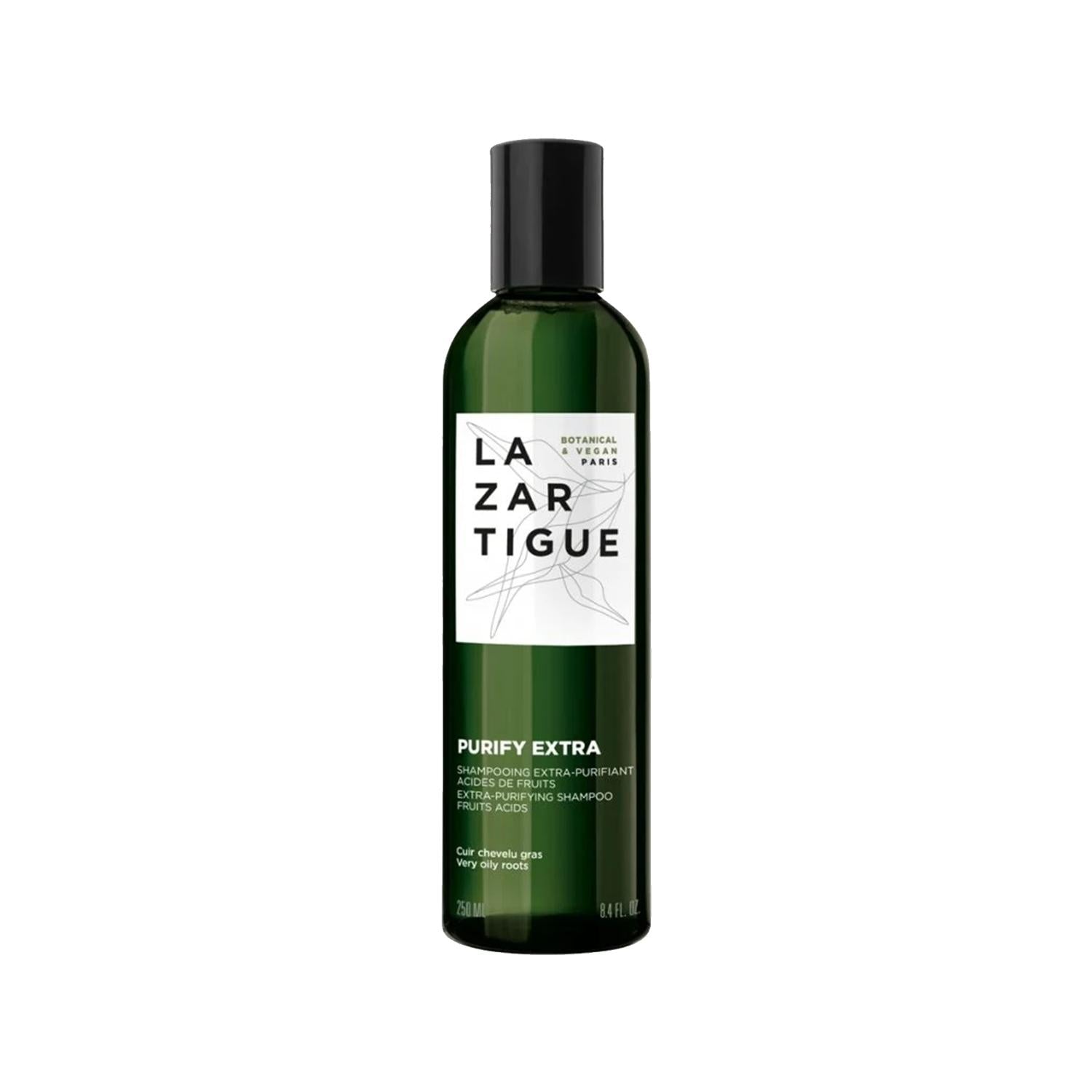 Lazartigue Extra Purifying Shampoo for Oily Hair - 8.45 fl oz, Deep Cleansing &amp; Oil Control