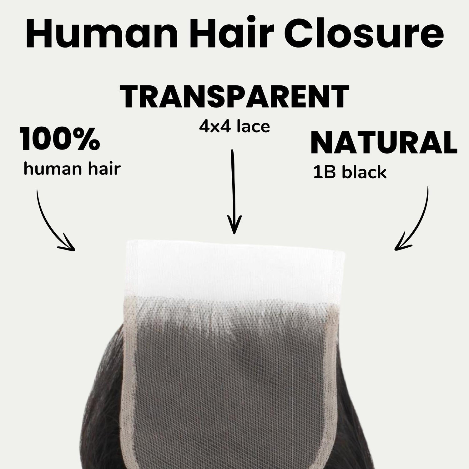 Malaysian Body Wave 4x4 Transparent Lace Human Hair Closure