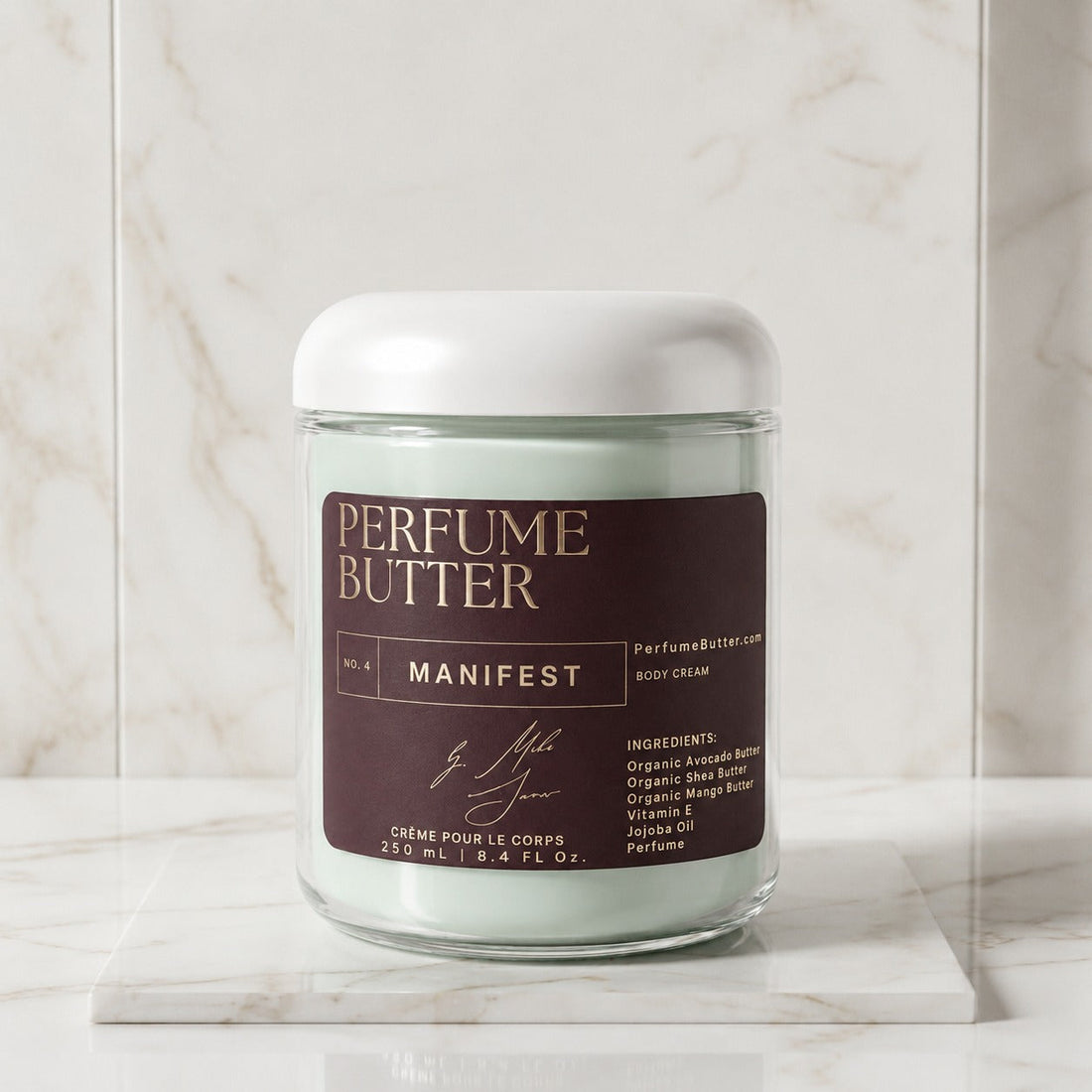 MANIFEST – The Luxury Body Butter Perfume | Jasmine, Oud &amp; Sandalwood Floral-Woody Fragrance | Deep Hydrating Skin Moisturizer | Warm Elegant Scent | Perfume Butter