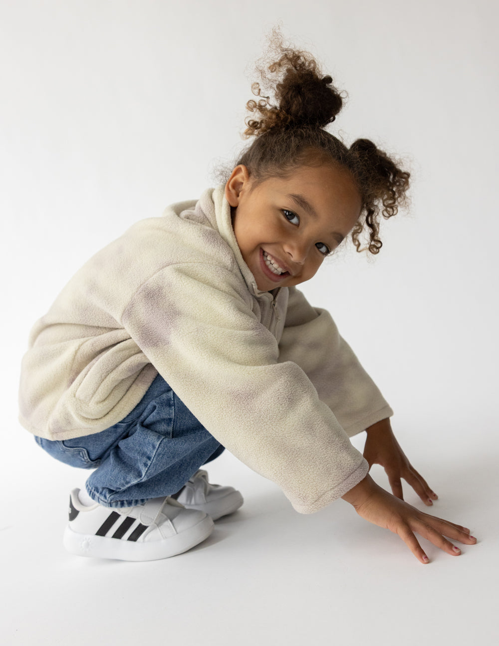 Marble Fleece Kids Pullover